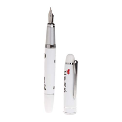 GuanjunLI - Penna stilografica in ceramica bianca e nera, con pennino medio en oferta