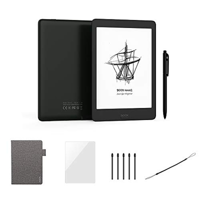 BOOX Nova2 7.8" E-reader, Tocco con Stilo, Luce Integrata, 3GB + 32GB, Android 9.0 E-ink, 3150mAh OTG Wi-Fi BT, Nero