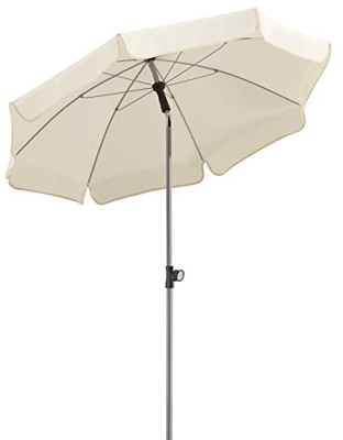 Schneider - Locarno, Ombrellone rotondo, colore: Bianco (Natur), Ø ca. 150 cm