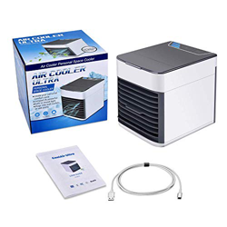 Mini Raffreddatore D'aria USB Condizionatori Portatili Personale, Air Cooler 3 IN1 Evaporativo Umidificatore Purificatore con 3 Velocità 7 Colori Luce características