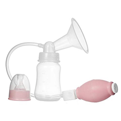 Canghai Tiralatte manuale a mano, con forte aspirazione e pompa, 120 ml, colore: rosa