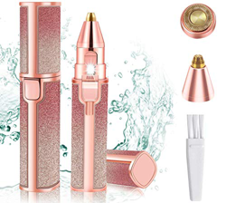 2 in 1 Epilatore Viso,Alfaview Eyebrow Trimmer Epilatore Viso Donna con luce LED,Donna Sopracciglia e Rimozione Dei Peli Facciali Per Labbra,Naso,Ment precio