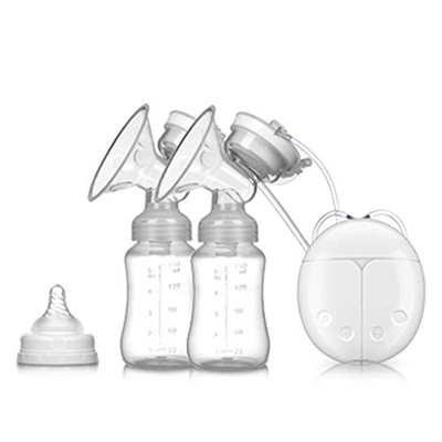 Mikiya Doppio Elettrico tiralatte Potente Milker Automatico con Biberon con i capezzoli di aspirazione Latte Extractor USB Chargable L'Allattamento al