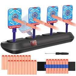 MGRETT Bersaglio per Nerf,Elettrico Tiro Bersaglio Digitale Punteggio,Automatico Obiettivo Reset con luci ed Effetti sonori per N-Strike Elite/Mega/Ri precio