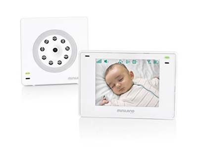 Miniland 89174 Baby Monitor Digimonitor 3.5 plus con applicazione eMyBaby per vedere il bèbè da qualsiasi luogo e fino a 250 metri di portata