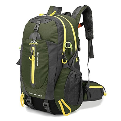 Lixada - Zaino da viaggio impermeabile da 40 l, zaino da trekking per attività all’aperto, campeggio, portatile, trekking, arrampicata, Army Green