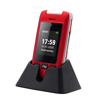 2G Telefono Cellulare per Anziani, artfone C10 con Tasti Grandi 2.4" (Dual LCD Display) Unlock SIM Free Mobile Phone | Funzione MMS | SOS | Torcia | T