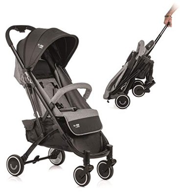 Nurse by Jane Fly passeggino leggero 5.9 kg chiusura compatta con una mano e maniglione trolley idoneo bagaglio aereo (rocket black mix)
