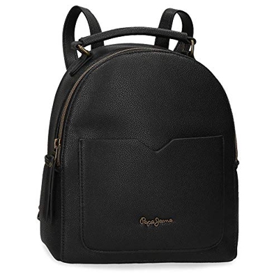 Pepe Jeans India, Borsa Zaino Donna, Nero, 22x25x10 cms