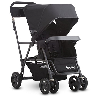 Joovy Caboose Ultralight - Passeggino Ultraleggero In Grafite, Doppio, Tandem, Color:, Nero
