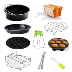 Matedepreso Set di Accessori per friggitrice ad Aria 10 Pezzi Cestello da Forno Universale da 6 Pollici e 7 Pollici in Silicone Zerbino per Pizza Adat en oferta