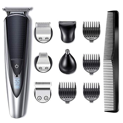 Hatteker Regolabarba Uomo tagliacapelli Professionale Barba e Capelli Impermeabile Precisione Regolabarba