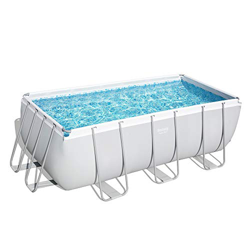 Piscina fuoriterra Rettangolare BESTWAY Modello Power Steel Frame, Metri 4,12x 2,01x 1,22, capacità 8.124 Litri en oferta