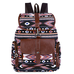 Vbiger Ragazze Zaino coulisse Zaino scuola in tela(Nero) precio