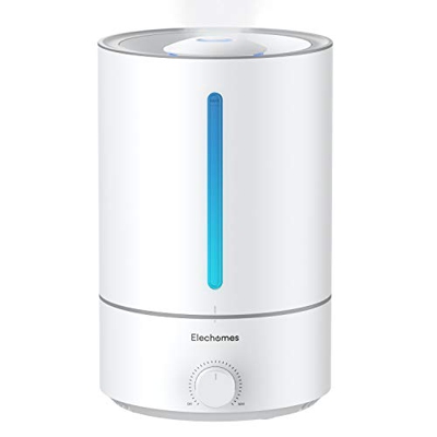 Elechomes 5L Umidificatore Ambiente Ultrasuoni & Diffusore di Oli Essenziali, Riempimento Superiore , per Camera da Letto, Silenziosa, Ugello a 360°, 