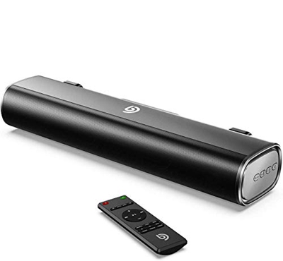 Bomaker - Soundbar da 50 W per TV, barra audio PC 16 pollici con DSP integrato, 3 modalità di equalizzazione, 105 DB, Bluetooth 5.0 senza fili, teleco