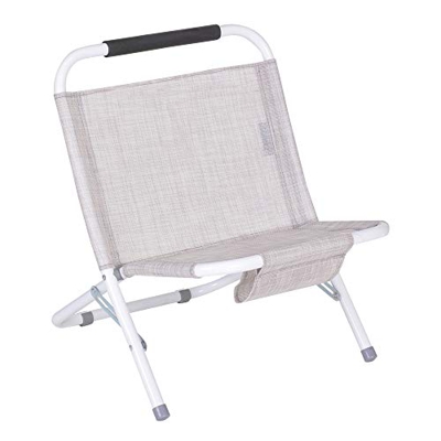 Enrico Coveri Spiaggina Mare Pieghevole Prendisole, Struttura in Acciaio con Portaoggetti, Perfetta per Spiaggia, Campeggio, Piscina e Giardino (Grigi