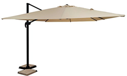 MICHELE SOGARI Ombrellone da Giardino 3X3 Beige Base Decentrata Alluminio 3 X 3 Telo Poliestere e Rotazione 360 Gradi - Palo Antracite e Telo Beige precio