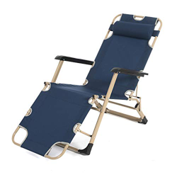 sogesfurniture Sedia a Sdraio Pieghevole per Campeggio e Tempo Libero, Sedia da Giardino Reclinabile con Poggiatesta Rimuovibile e Struttura in acciai en oferta