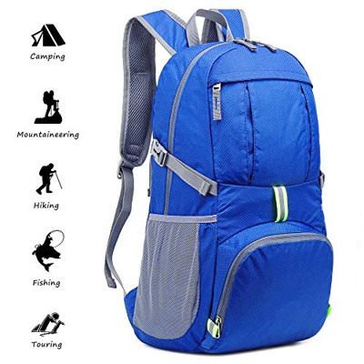 Netspower Zaino da Escursione 40L, Zaino da Viaggio Leggero e da Trekking, Materiale è Impermeabile, per Ciclismo da Viaggio/Arrampicata/Sportiva/da C