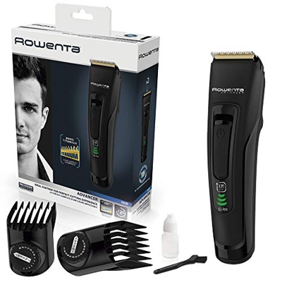 Rowenta TN5200 Advancer, Tagliacapelli con Prestazioni di Lunga Durata, Fino a 120 minuti di Autonomia, Ricarica Rapida in Soli 11 Minuti, 2 Pettini, 
