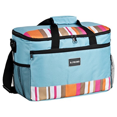 B.PRIME Borsa Termica 20L Classic - Blu - 36 x 26 x 22 cm - Borsa isolante I Borsa termica I Borsa da picnic I Borsa frigo I Borsa da campeggio I Picn