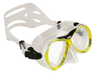 SEAC Capri SLT, Maschera Subacquea per Uomo e Donna, Ideale per Snorkeling Unisex Adulto, Giallo, Standard