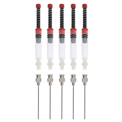NUOBESTY 5Pc Penna Stilografica Inchiostro Siringa Riempitore Primavera Convertitore con Rimovibile Punta Dell'ago Smussato Riempimento Inchiostro Sir