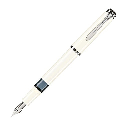 Pelikan 971846 - Penna stilografica M205 in confezione regalo, pennino in acciaio INOX misura M, bianco