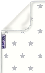 The Original Dooky 126507 Copertina in Cotone per Passeggino e Carrozzina, Reversibile, Morbida e Resistente, Bianca con Stelle Argento en oferta