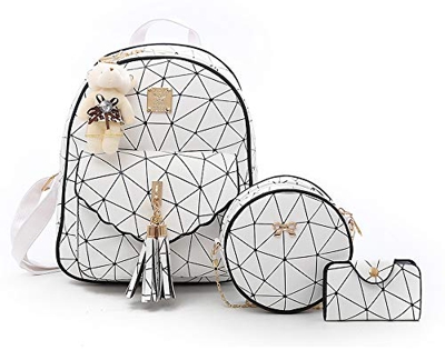 3 Pezzi Set Zaino Da Donna - Zainetti Ragazza Portafoglio Portamonete Tracolla Casual Elegante Estive Alla Moda Per Viaggio Scuola Mare Lavoro