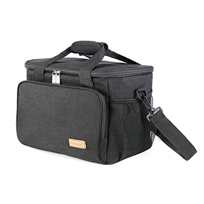 Borsa termica pieghevole da 15 l, a prova di perdite, per il pranzo, per il pranzo, per il picnic, per uomini e donne, per ufficio, lavoro, picnic e v