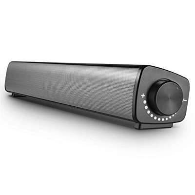 Vanzev USB Altoparlante Cassa per PC con Ingresso Microfono e Uscita Cuffie Stereo Portatile Soundbar per Computer Notebook TV Laptop, Scuola Casa Fes