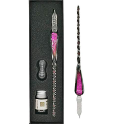 iLink - Penna in vetro con firma di cristallo, per arte, scrittura, firme, decorazione e regalo aziendale (3 pezzi cielo stellato a penna) precio