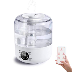 Brilex 3L Umidificatore per Ambiente a Ultrasuoni, Aromaterapia Con Display Touch a LED, Controllo Remoto, Timer a 3 Velocità, Umidità Regolabile Pers en oferta