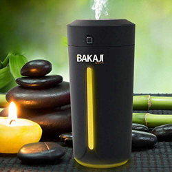 Bakaji Umidificatore Ambiente Diffusore Aromi USB con Luce LED 7 Colori Profumo Ambiente Aromaterapia Portatile Casa Auto Serbatoio 230 ml (Nero) características