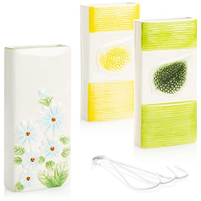 com-four® 3X umidificatore d'Aria riscaldante - radiatore umidificatore d'Aria Foglia - evaporatore dell'Acqua di Riscaldamento in Ceramica con Design