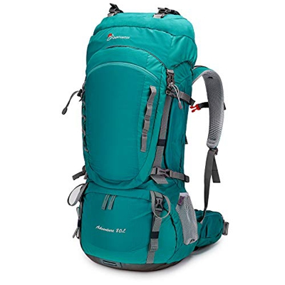 MOUNTAINTOP 75L/80L Zaino da Trekking Outdoor Impermeabile e Alta capacità Zaino per Escursionismo Montagna Campeggio Alpinismo Viaggio, Verde Turches