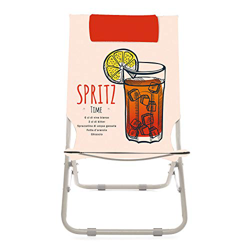 Spiaggina pieghevole spritz, con poggiatesta Arancio precio