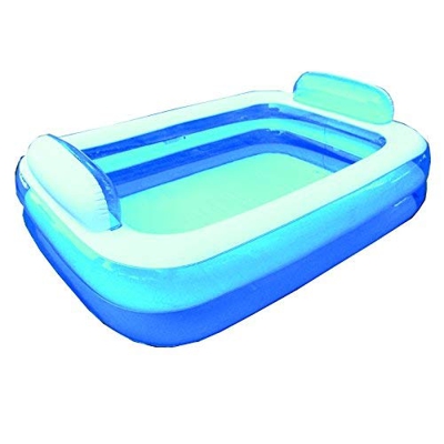 BTX PISCINA RETTANGOLARE CON CUSCINI POGGIATESTA A 2 ANELLI 200 X 150 X 50 CM