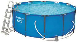 Bestway 56420 Steel Promax Piscina ø366 X 122 cm, Telaio in acciaio, set con pompa filtro e accessori, Blu precio