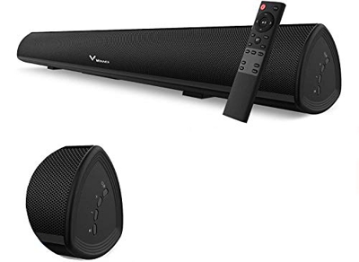 Soundbar 2.0 canali, Bluetooth altoparlante con cavo e wireless altoparlante stereo con telecomando Home Cinema compatibile per telefono cellulare, TV