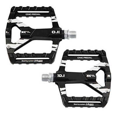 Zebbyee Pedali MTB Bici Flat Pedale Bicicletta da Corsa BMX Ciclismo 9/16" Antiscivolo CNC in Lega di Alluminio Ultra Sealed Cuscinetto ASSE