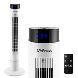 MVPOWER Ventilatore a Torre Silenzioso con Telecomando, Funzione Ionica, Alto 102 cm, 60 W, 3 Velocità, 3 Modalità Operative, Oscillazione 60°, 1-8h T precio