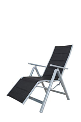 Strandgut Sedia a Sdraio, Grigio/Nero en oferta