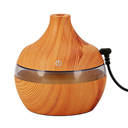Fesjoy 300ml Diffusore di aromi USB Umidificatore Tipo di Acqua Mini Muto in Legno Olio Essenziale Compatible with aromaterapia dell'olio Compatible w características