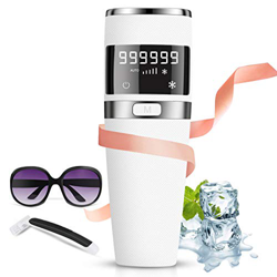 Epilatore a luce pulsata IPL, Dispositivo di depilazione laser 999.999 flash, epilatore a luce pulsata di ghiaccio/indolore, compressore per il ghiacc en oferta