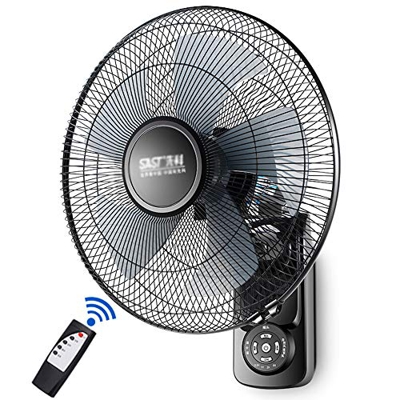 Ventilatore da Parete Oscillante Oscillazione Casa Ufficio con Telecomando e Timer / 3 velocità / 3 modalità Vento/Silenzioso / 60 W