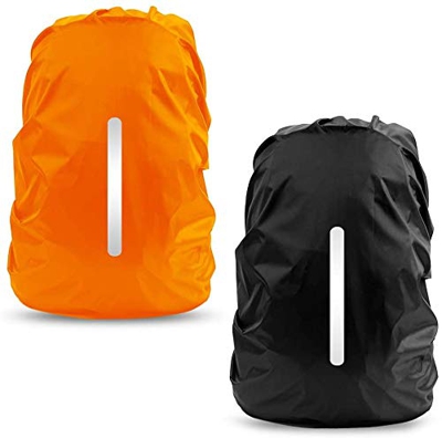Parapioggia per Zaino, LAMA 2 Pacchi Impermeabile Outdoor Zaino Parapioggia Reflective Copri Zaino per Pioggia/Anti Polvere/Antifurto/Bicycling/Escurs
