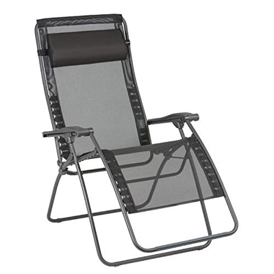 Lafuma LFM2040 Sedia a Sdraio, Nero, XL